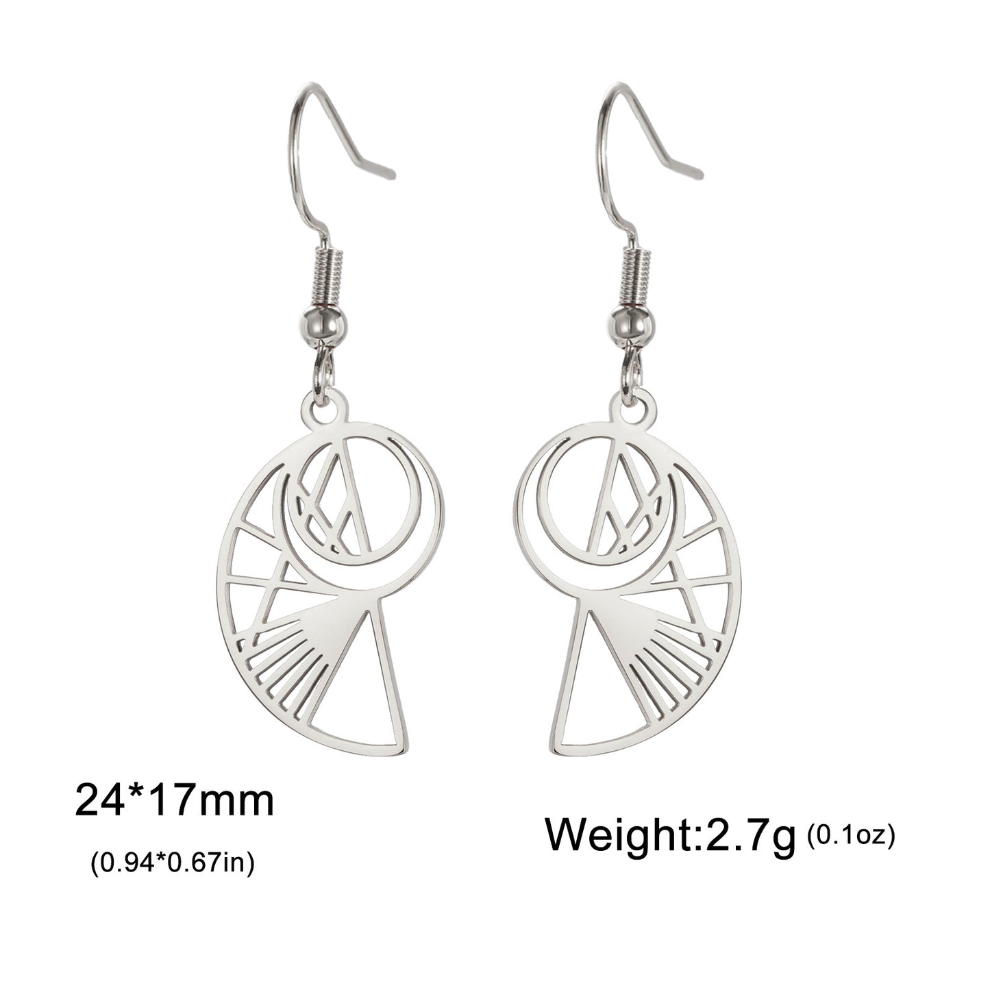 Cut Titanium Steel Hollow Conch Simple Rings