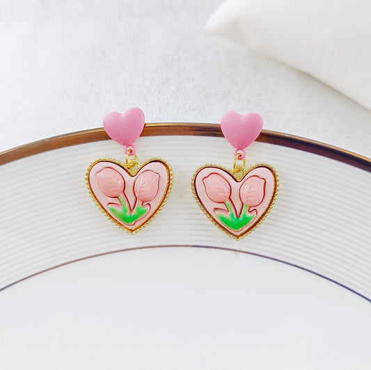 Female Sweet Lady Tulip Summer Ear Rings