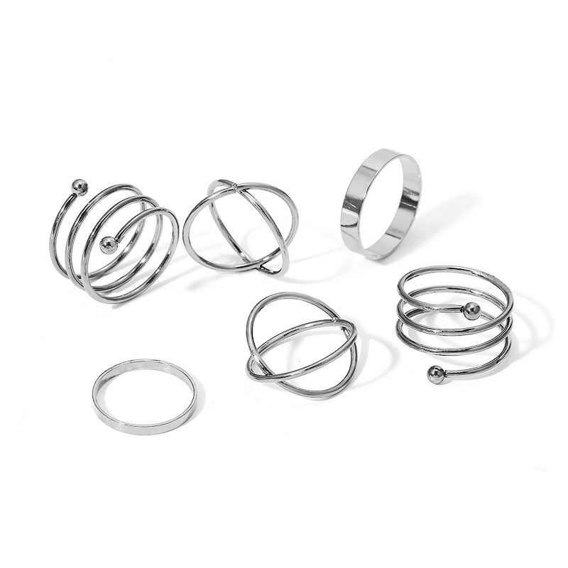 Metal Knuckle Creative Simple Style Set Rings