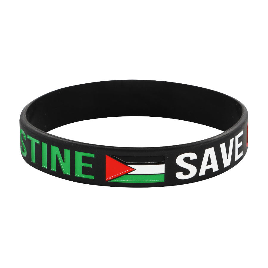 Flag Palestinian Silicone International Commemorative Wristband Bracelets