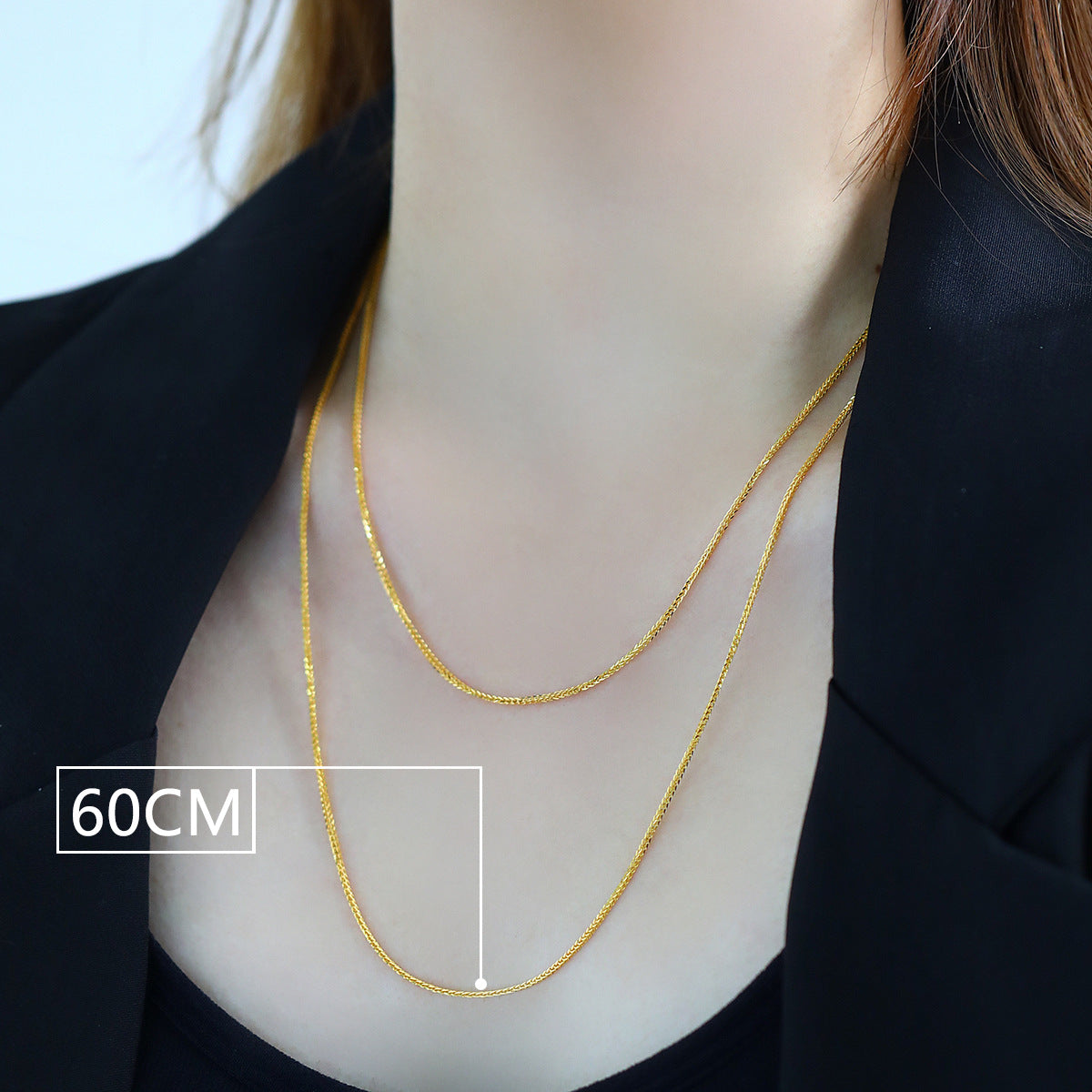 Women's Sier Adjustable Chopin Chain Pull Love Necklaces