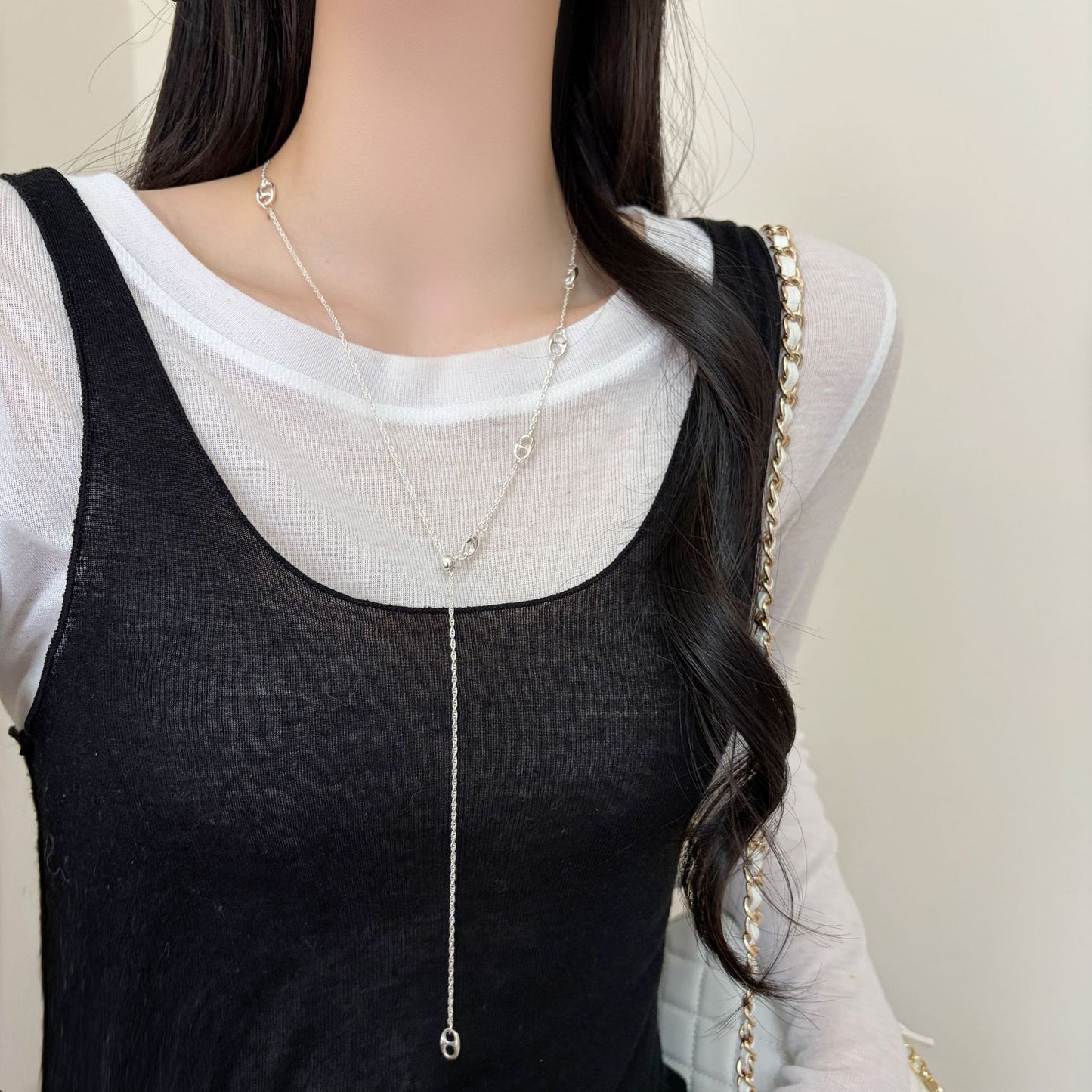 Women's Pull Design Sense Niche Retro Personality Minimalism Sweater Necklaces