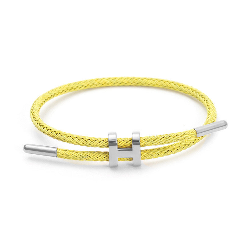 Wire Rope Adjustable Hard Pure Gold Accessory Bracelets