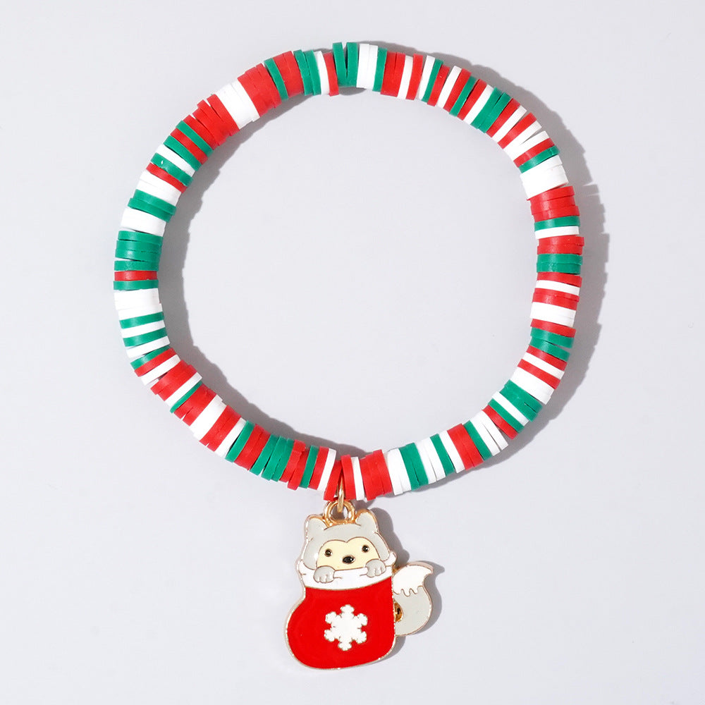 New Super Santa Christmas Polymer Clay Bracelets