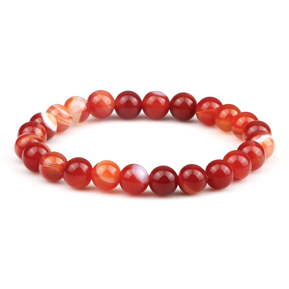 Natural Stone Turquoise Agate Bead Volcanic Frosted Bracelets