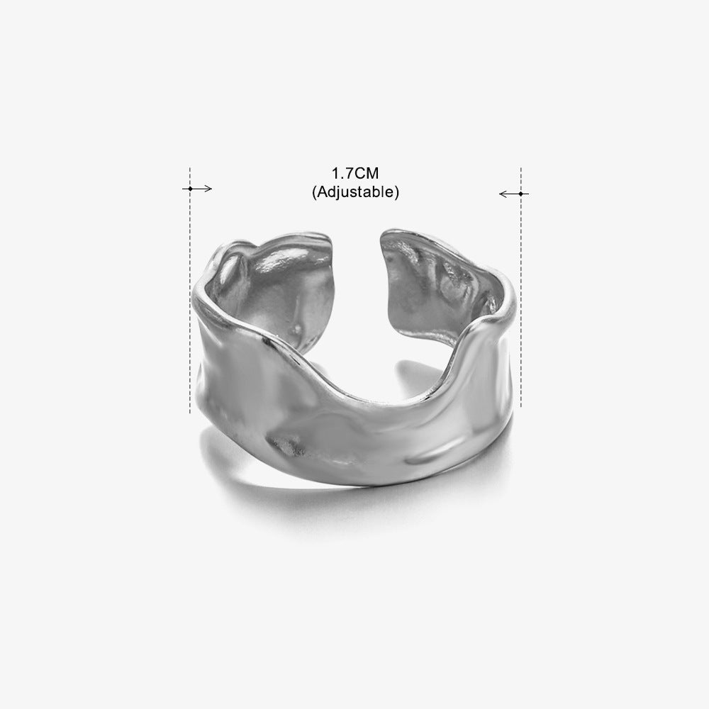 Stainless Steel Shaped Female Retro Popular Geometric Rings