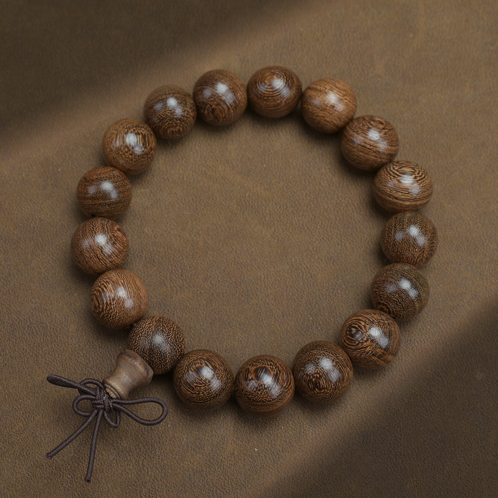 Men's Loose Round Beads Pieces Prayer Silkwood Bracelets
