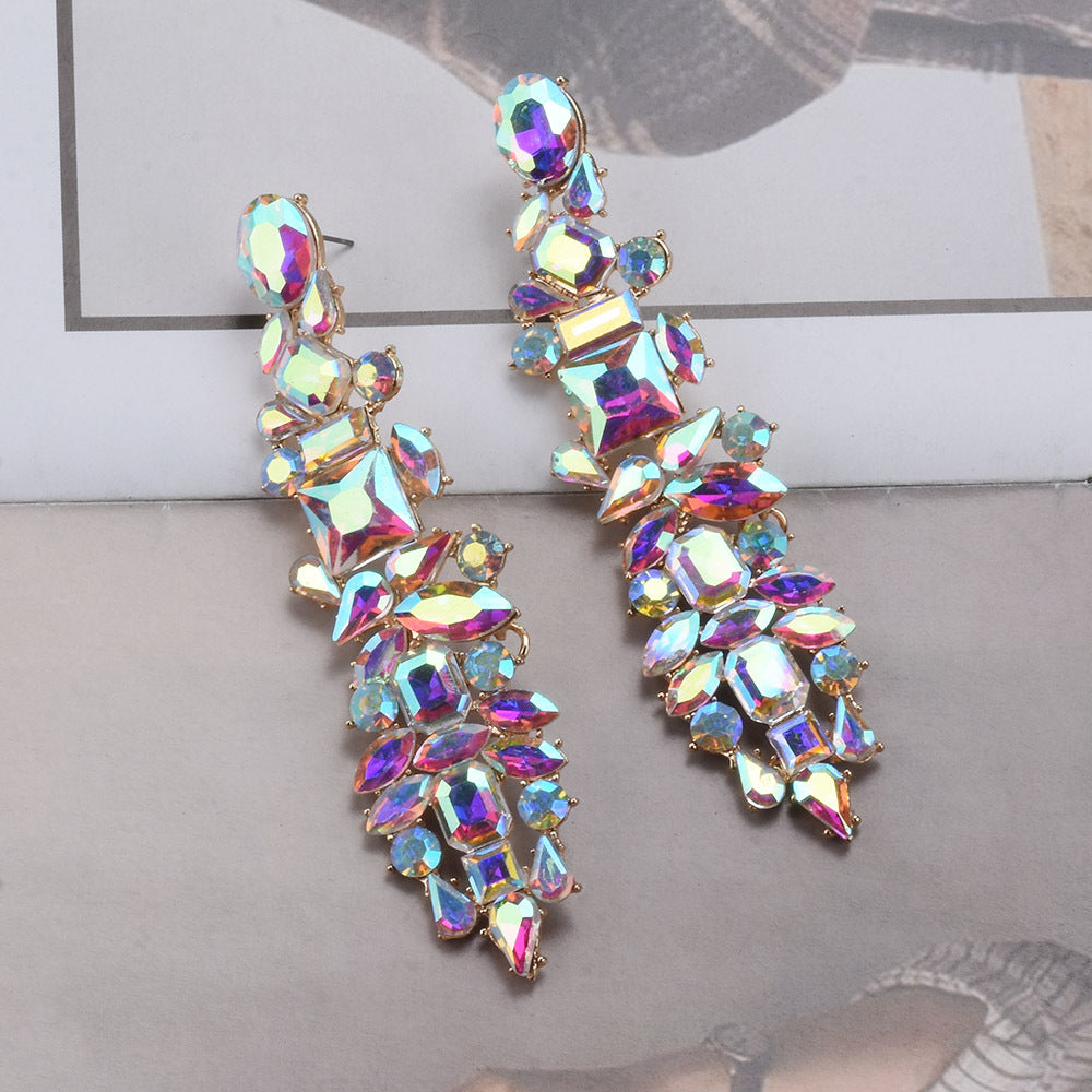 Women's Exaggerated Tassel Fashion Creative Rhinestone Long Earrings