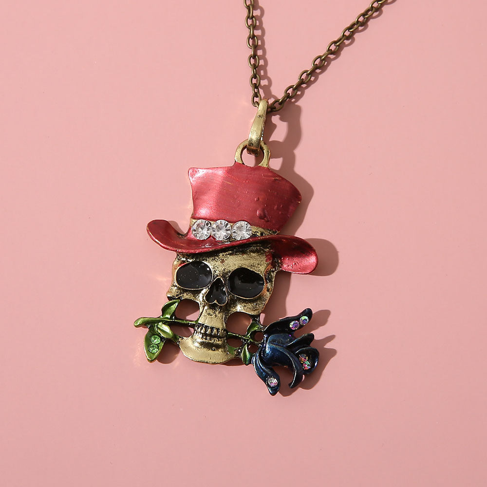 Men's Fashion Trendy Unique Versatile Skull Ghost Simple Necklaces
