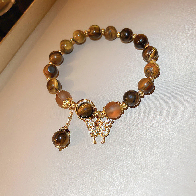 Women's Pearl Buckle French Fashion Design Retro Love Temperament Bracelets