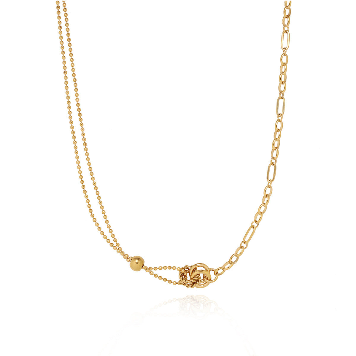 Steel Clavicle Chain Style Neutral Twist Necklaces