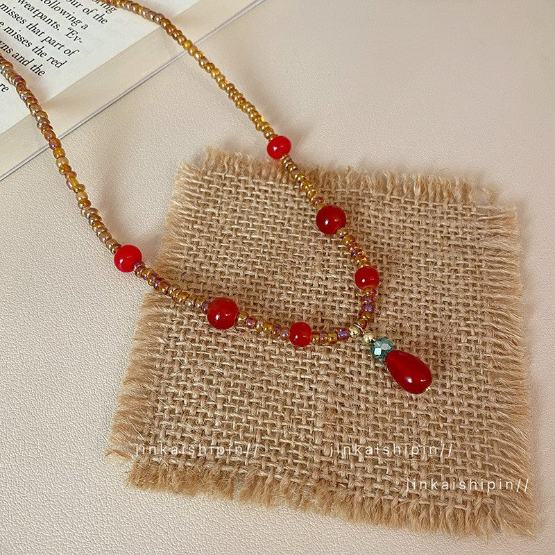 Butterfly Drop Female Mori Style Niche Exquisite Fashion Sweet Necklace