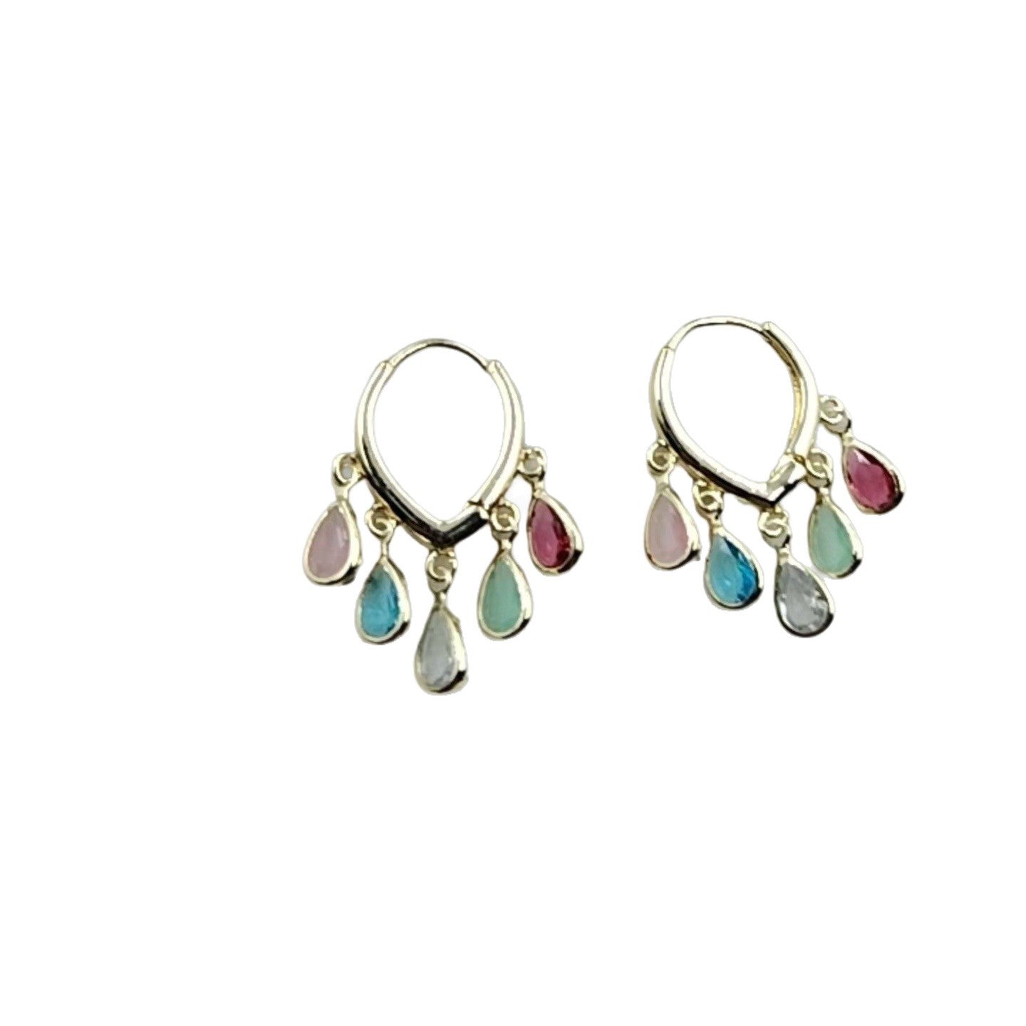 Women's Colorful Water Drop Clip Simple Grace Personality Minority Ear Buckle