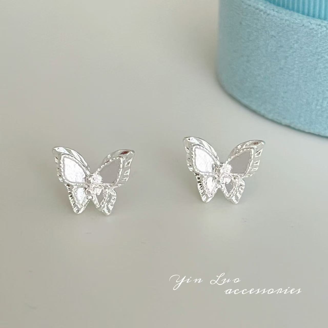 Layer Butterfly Female Simple Compact Heart Niche Design Rings