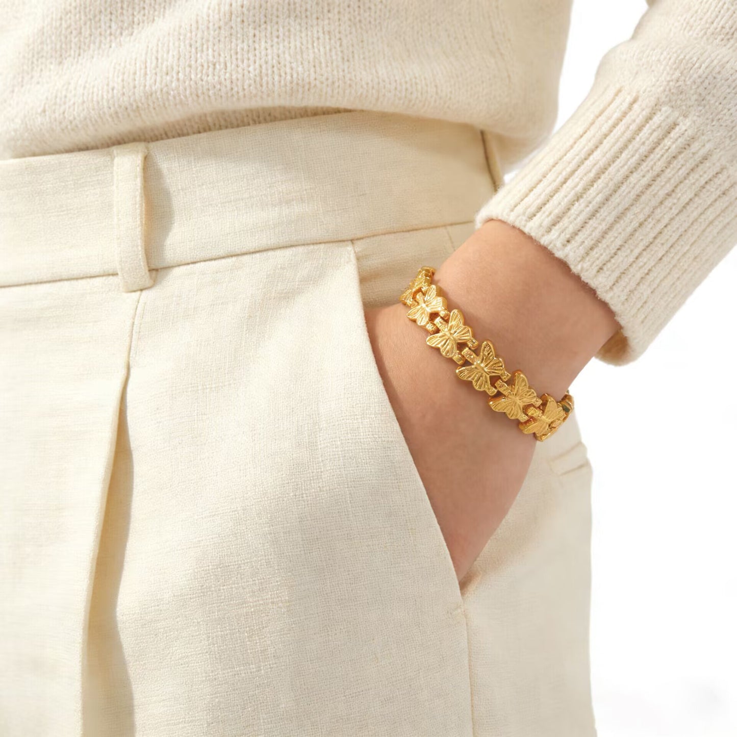 Women's Bronze Magnet Fashion Artistic Retro Detachable Bracelets