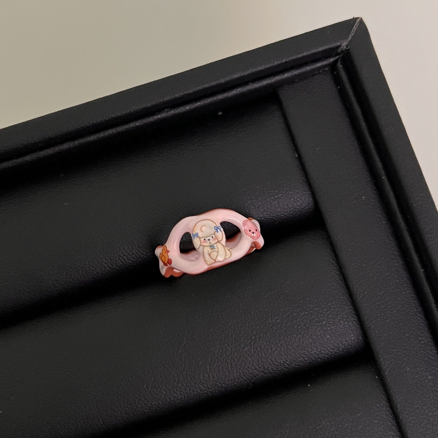 Children's High-grade Design Dripping Oil Open Stacked Band Special Multicolor Ring