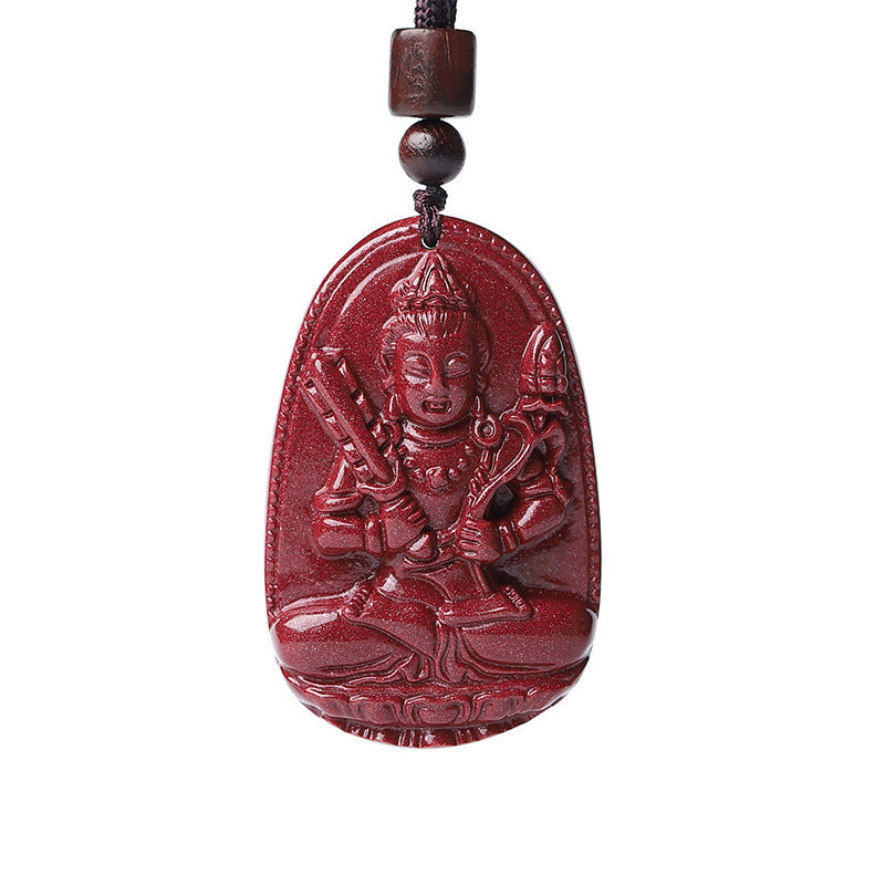 Women's & Men's Cinnabar Buddha Void Tibetan Bodhisattva Charm Pendants