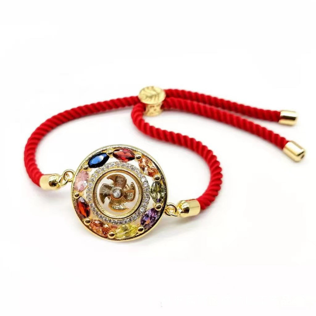 Thailand Rotating Windmill Travel Rainbow Plum Pendants