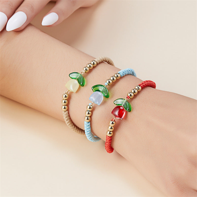 Korean Style Tulip Atmosphere Versatile Niche Design Bracelets