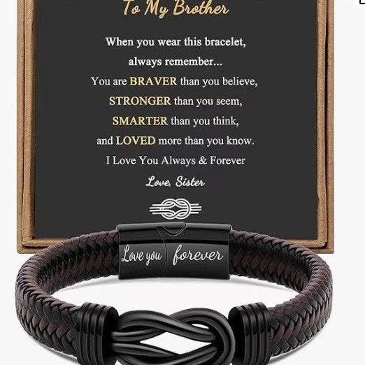 Men's Stainless Steel Lettering For Free Son Magnetic Bracelets