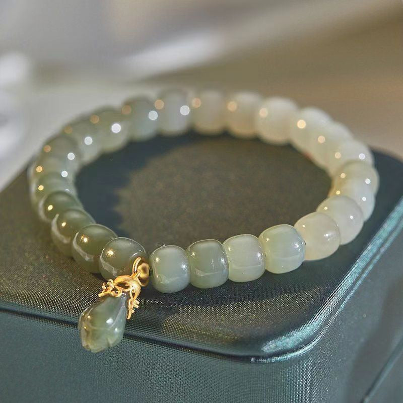 Live Stream Jade Gradient Magnolia Ice Bracelets