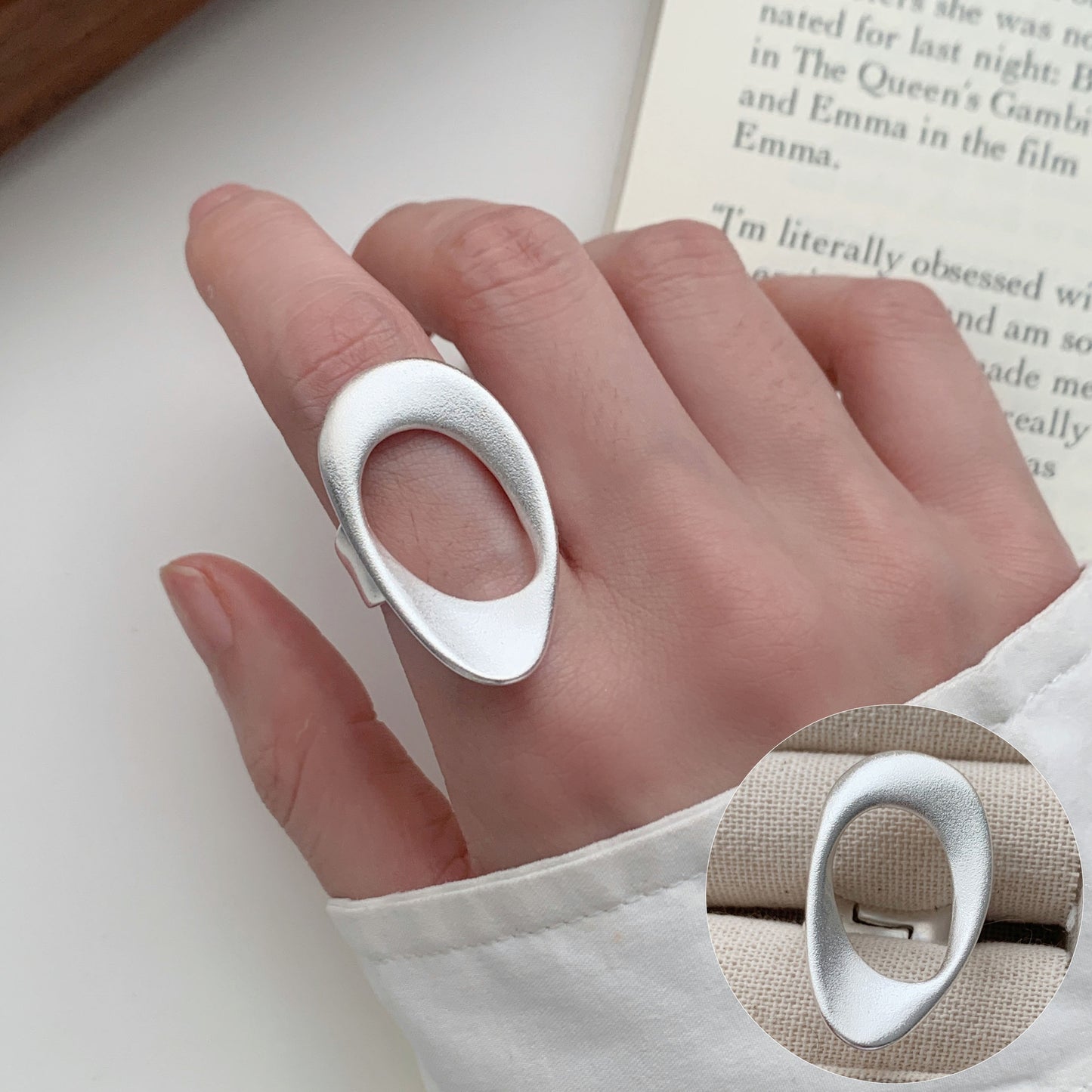 Roman Numeral Female Retro Fashion Chain Open Hip Hop Ring
