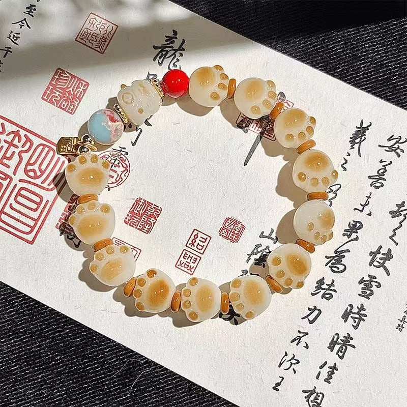 Caramel Cat's Paw Lucky Cat Cute Bracelet