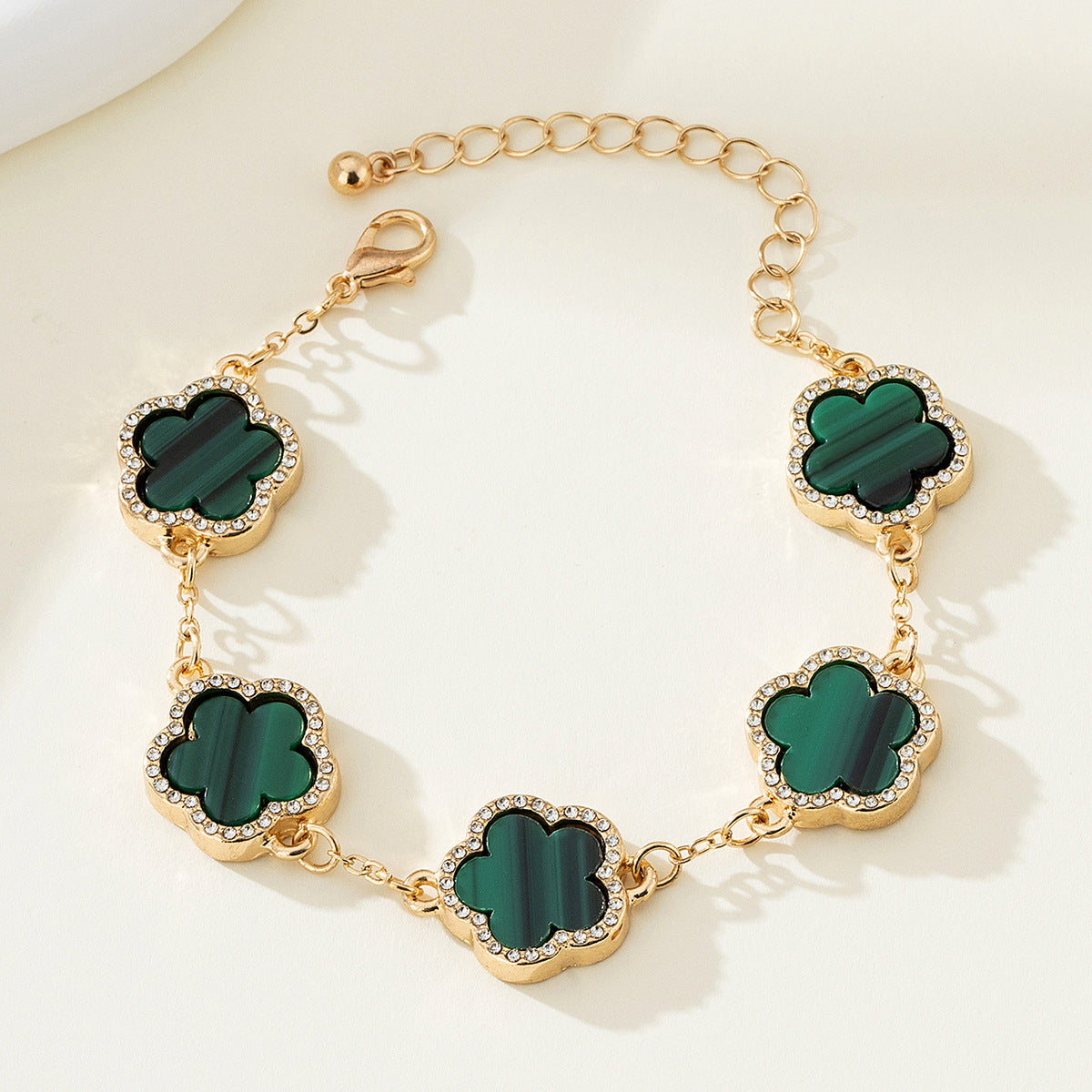 Fashion Elegant Lucky Five Petal Flower Female Bracelet