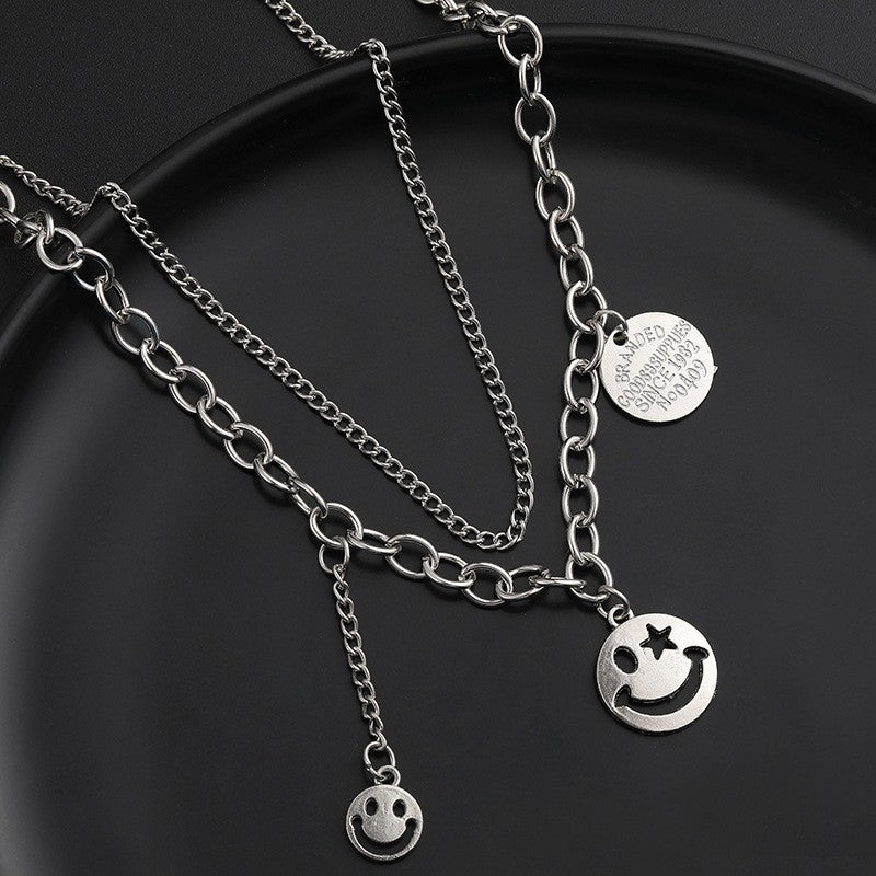 Cartoon Characters Titanium Steel No Fading Couple Necklaces