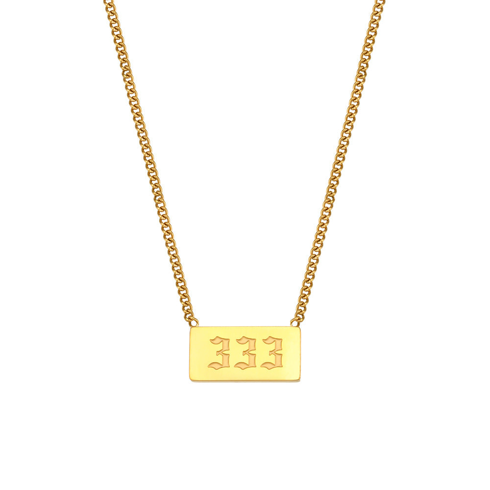 Women's Special Interest Light Luxury Angel Digital Stainless Necklace