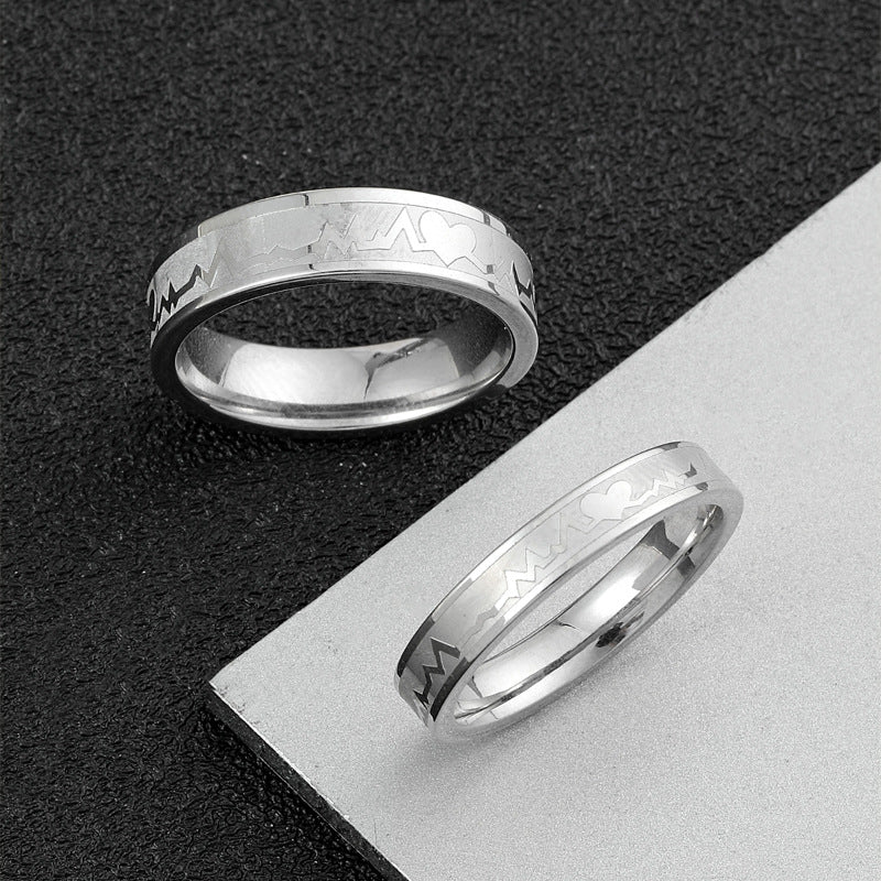 Fashion Stainless Steel Ornament Simple Corrosion Rings