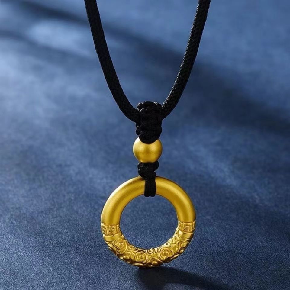 Simple Safety Buckle Woven Female Male Gold Hoop Circle Life Bracelets