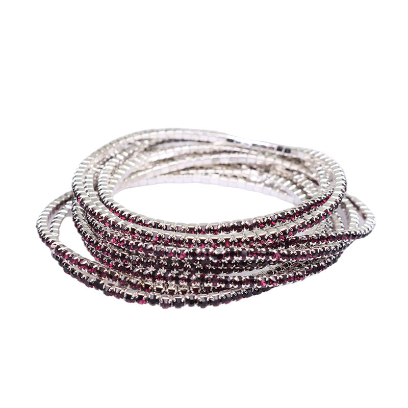 Diamond Claw Chain Colorful Crystals Simple Bracelets