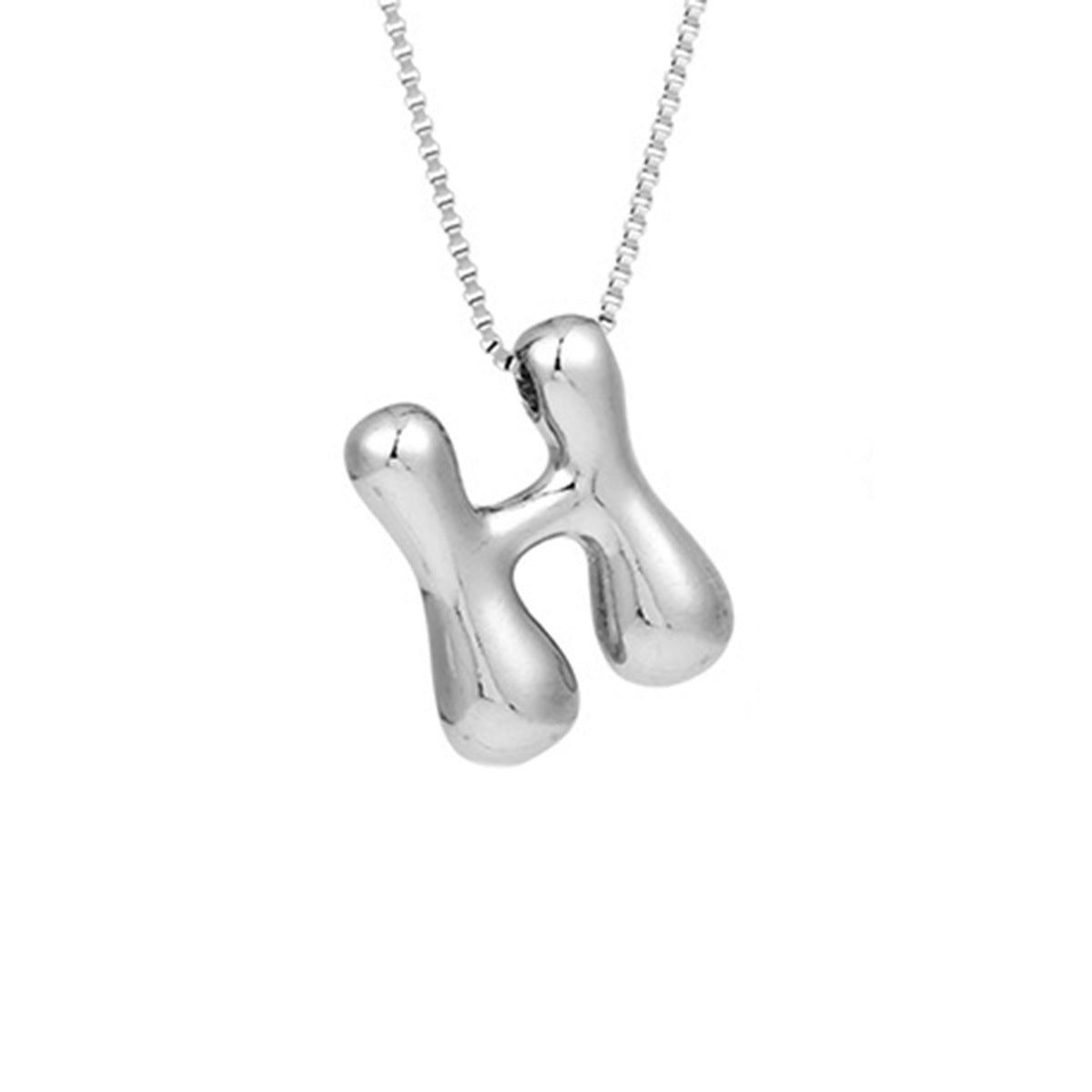 Letter Hip Hop Sier Chubby Clavicle Pendants