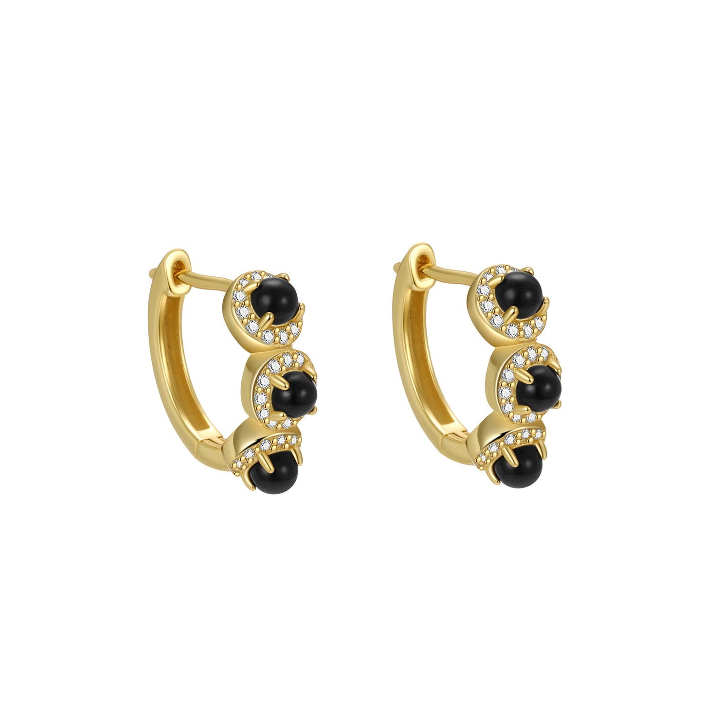 Women's Sterling Sier Zircon Fashion Ear Punk Earrings