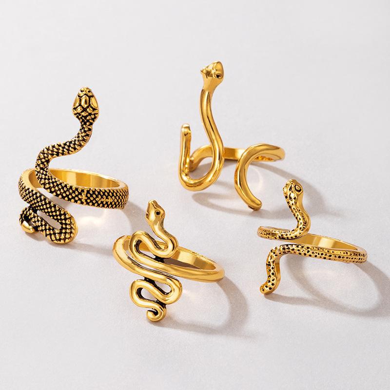 Women's Personalized Retro Snake Animal Variety Of Rings