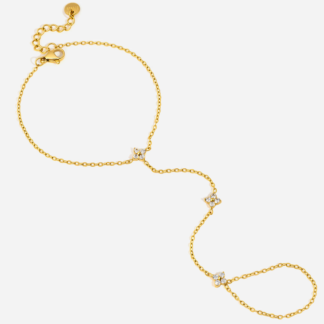 Personality Design Lucky Four-leaf Clover Stainless Steel With Bracelet