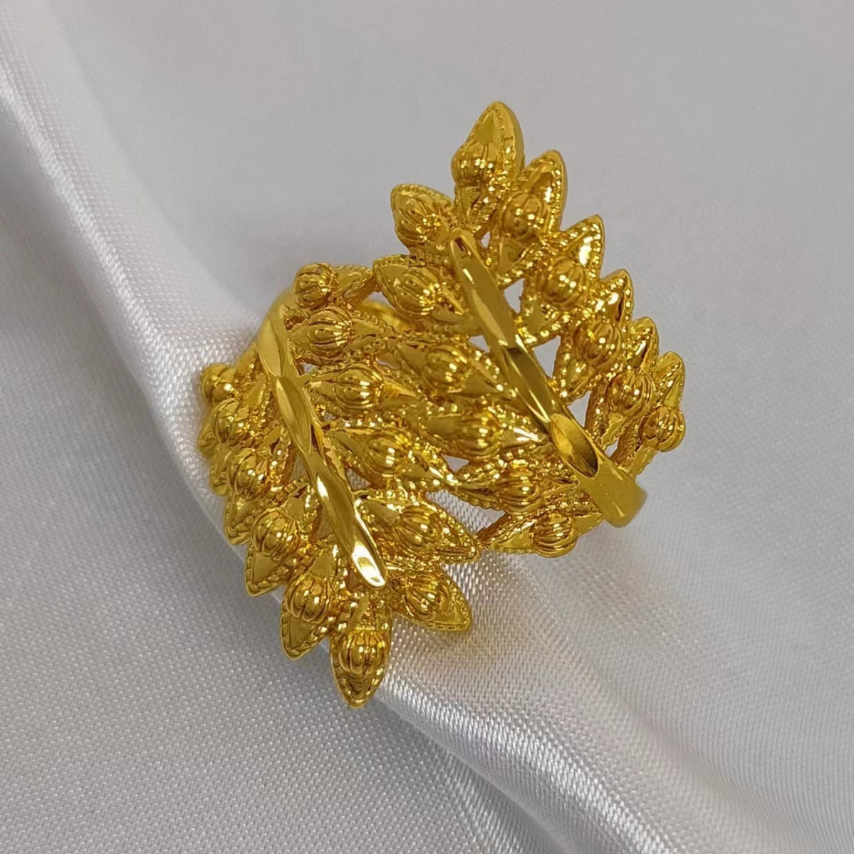 Women's Wheat Index Finger Does Not Fade Design Rings