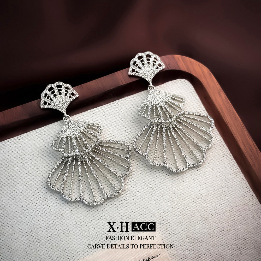 Elegant Zircon Butterfly Tassel Gentle Stylish Personality Stud Earrings