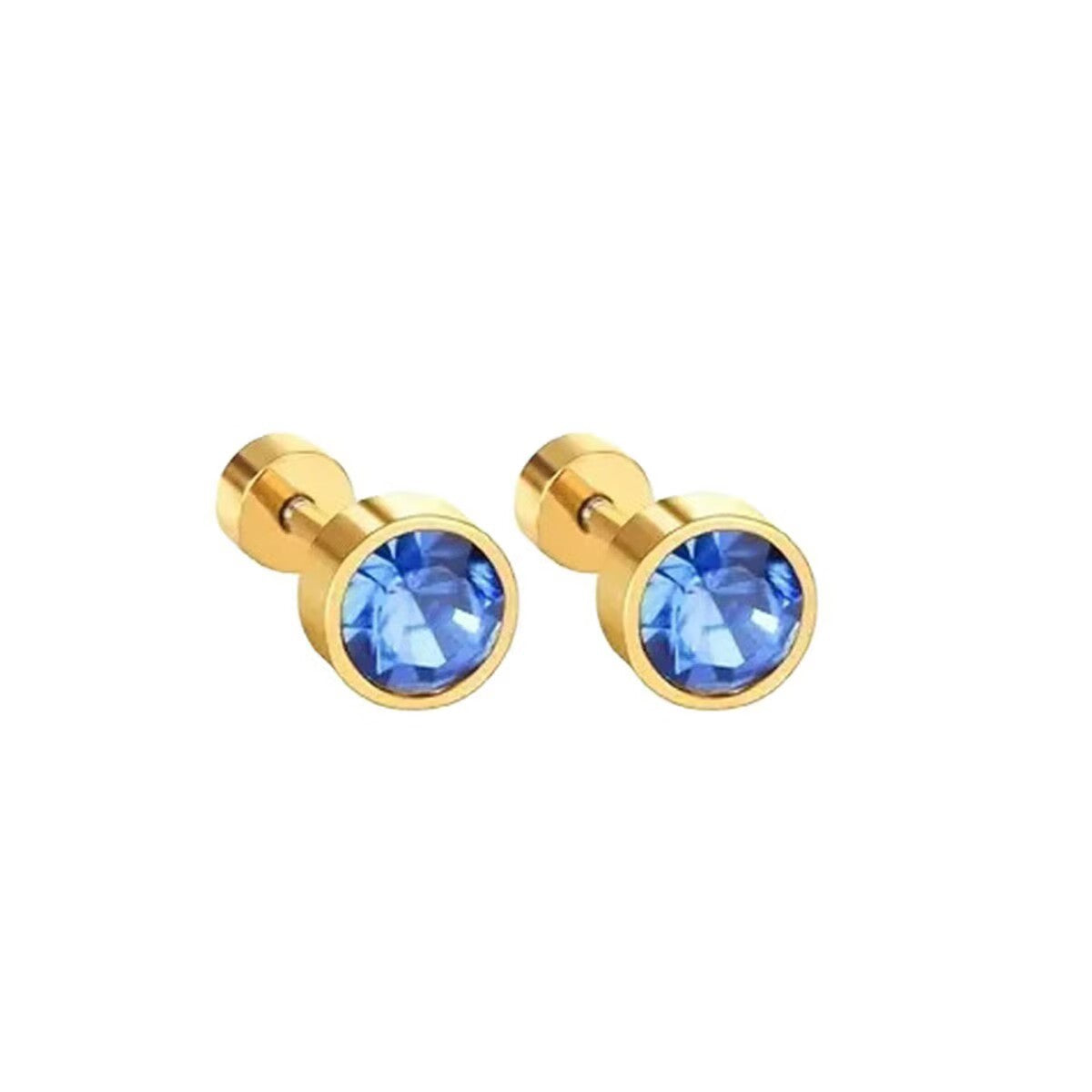 Stainless Steel Diamond Cup Car Plug Ear Bone Seconds Stud Earrings