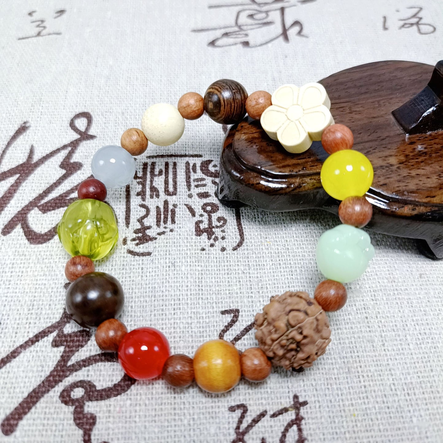 Women's & Men's King Walnut National Bodhi Cultural Artifact Prayer Beads Stall Live Bracelets