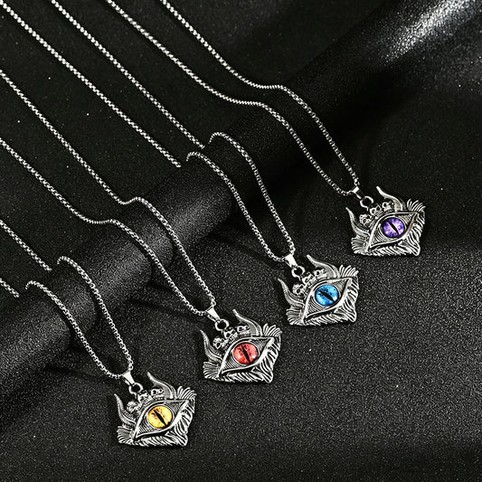 Women's & Men's Devil's Eye Skull Trendy Domineering Hip Hop Necklace