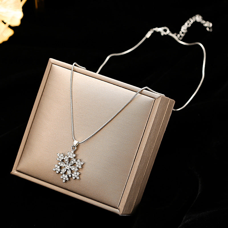 Ornament Temperament Snowflake Ear Christmas Jewelry Necklaces