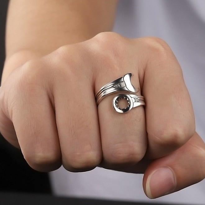 Men's Stylish Simple Creative Thai Sier Retro With Rings