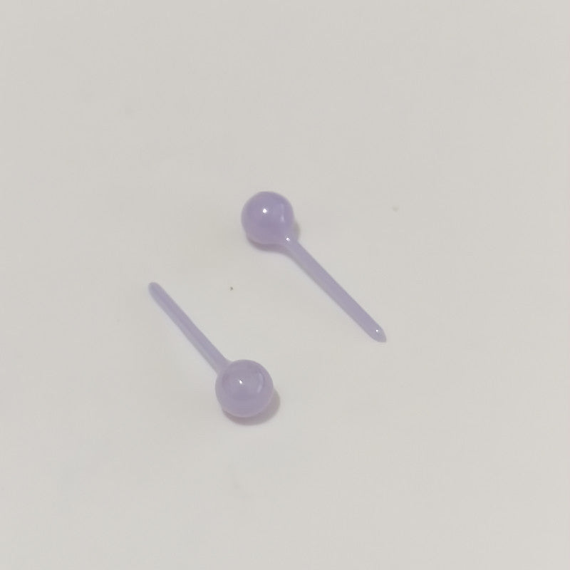 Women's & Men's Ear Bone Color Ceramic Bar Sleeping No Need Stud Earrings