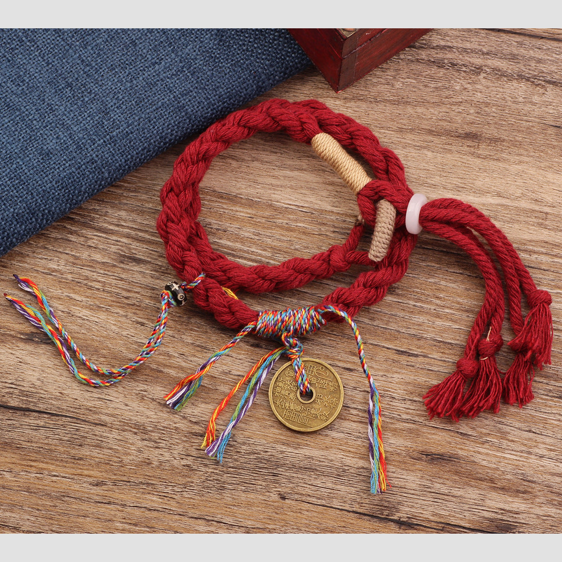 Women's Retro National Trend Versatile Artistic Woven Chinese Bracelet
