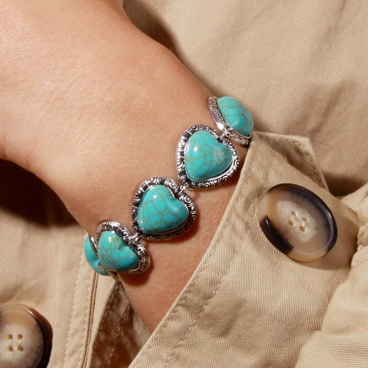 Cute Retro Heart Personalized Ethnic Style Bracelet