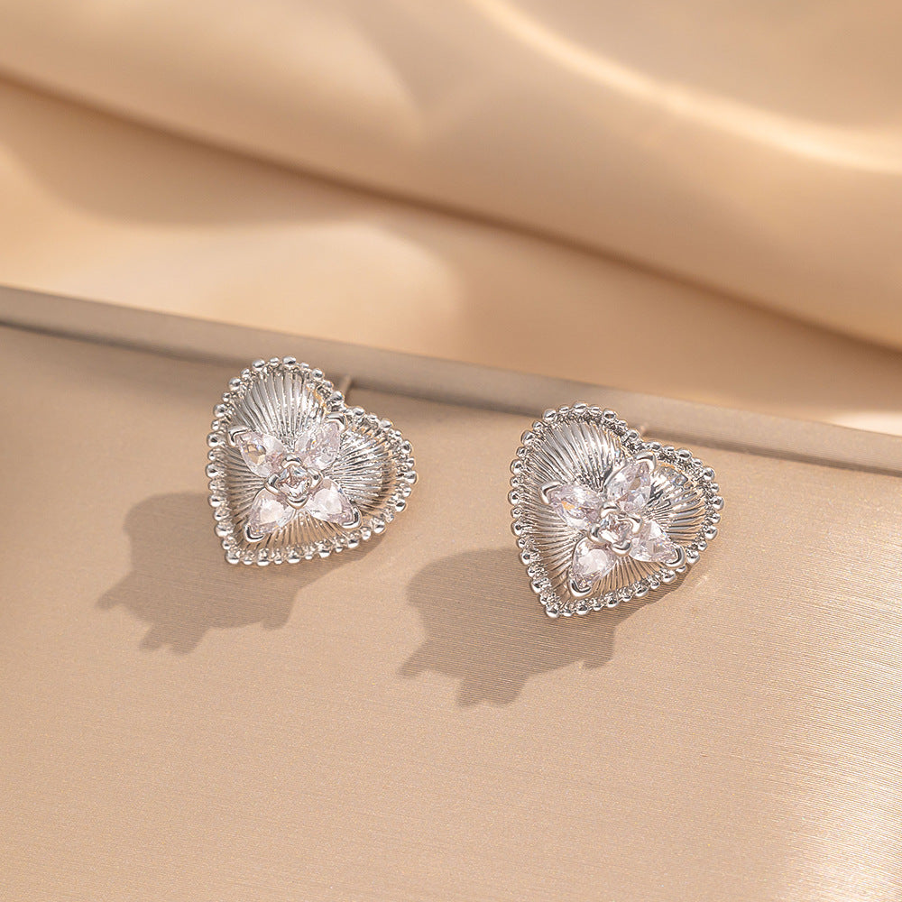 Simple Classic All Match Fashion Zircon Earrings