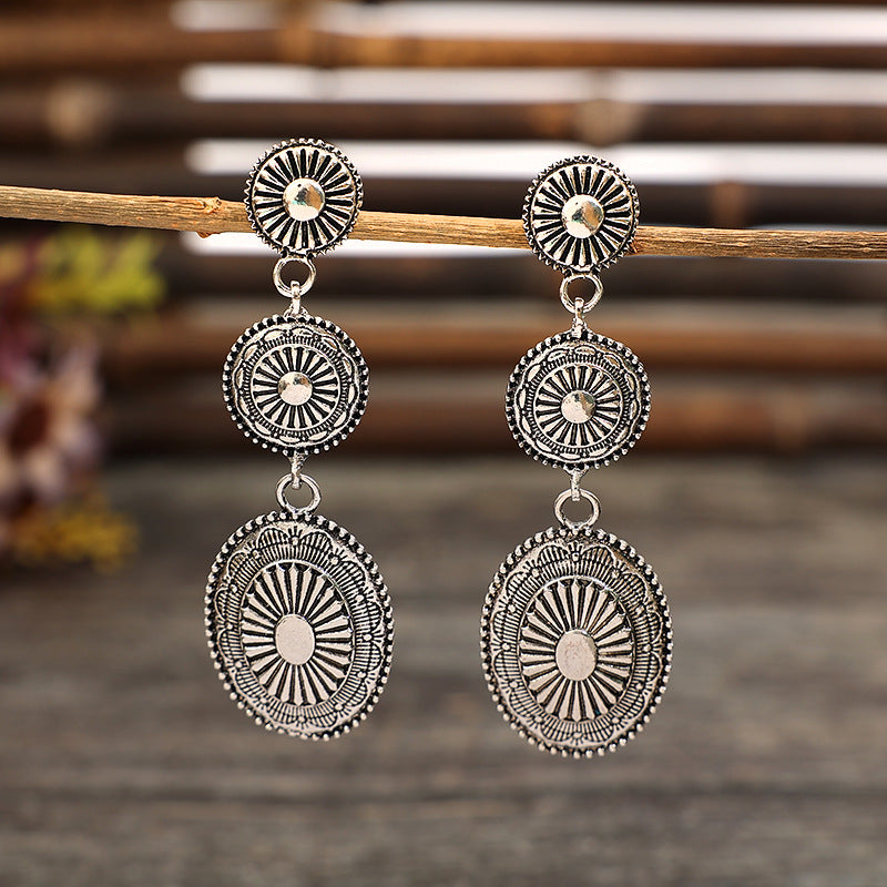 Vintage Bohemian Ethnic Style Pumpkin Pattern Earrings