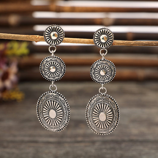 Vintage Bohemian Ethnic Style Pumpkin Pattern Earrings